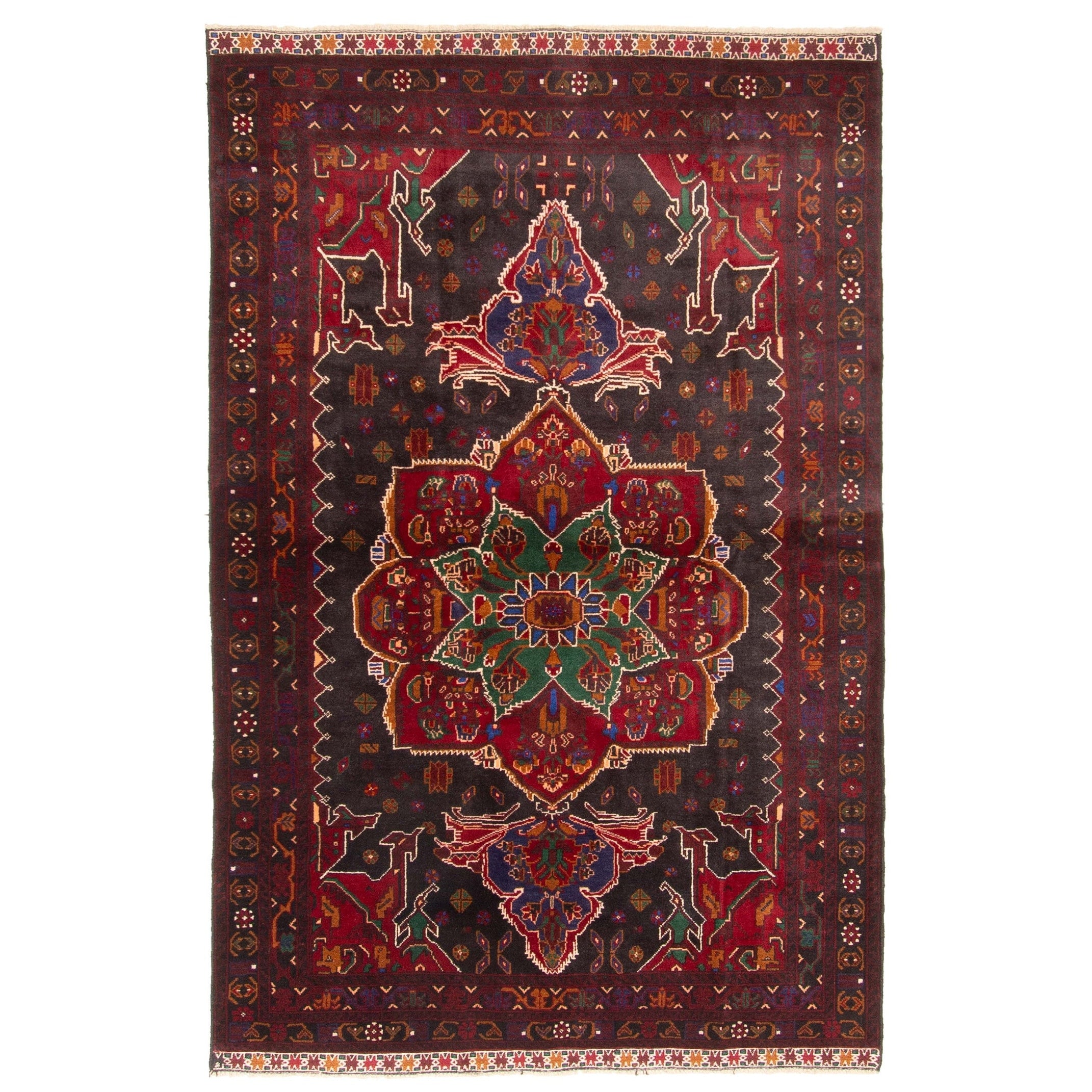 Ecarpetgallery Hand Knotted Teimani Black Wool Rug 43 X 68