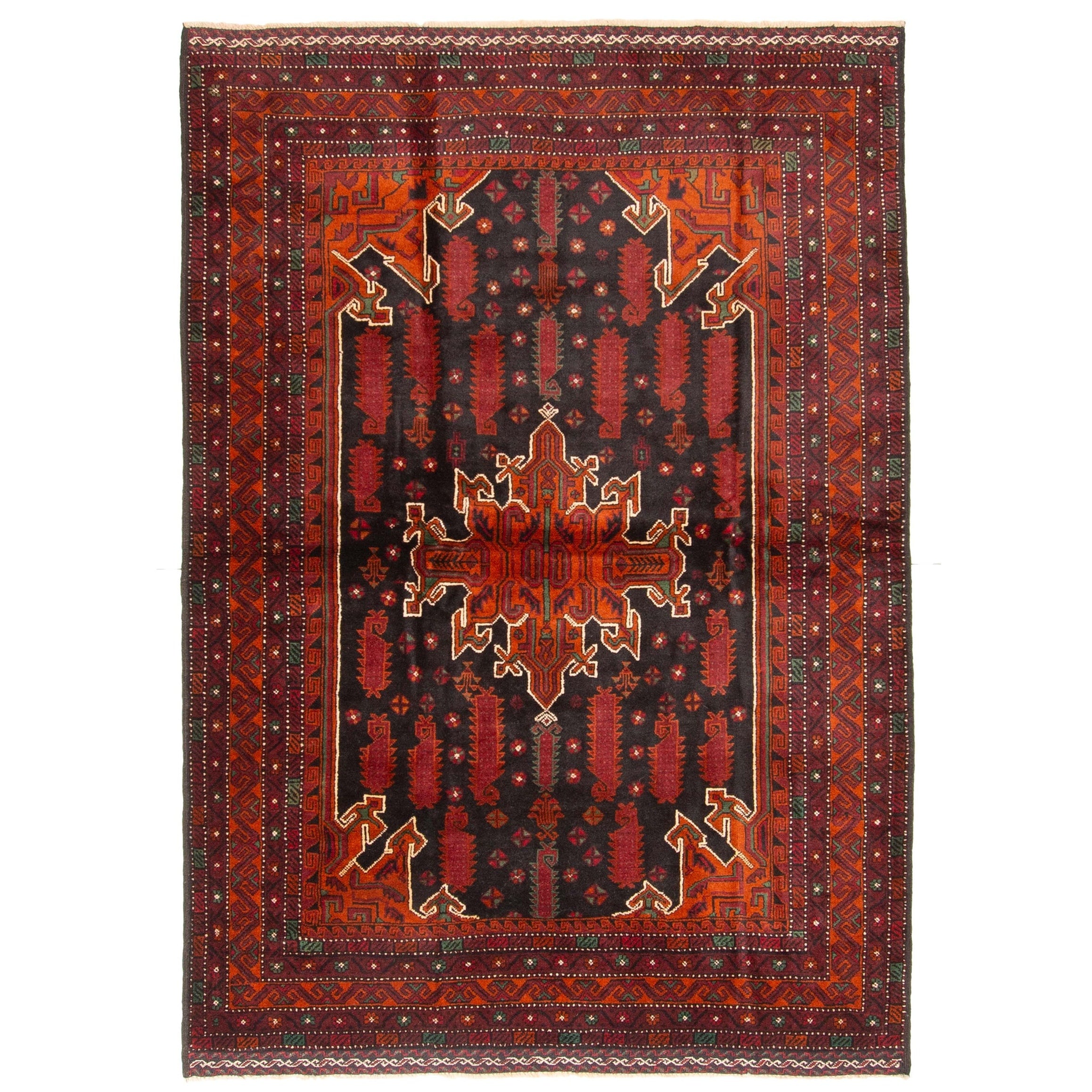 Ecarpetgallery Hand Knotted Teimani Black Wool Rug 47 X 67