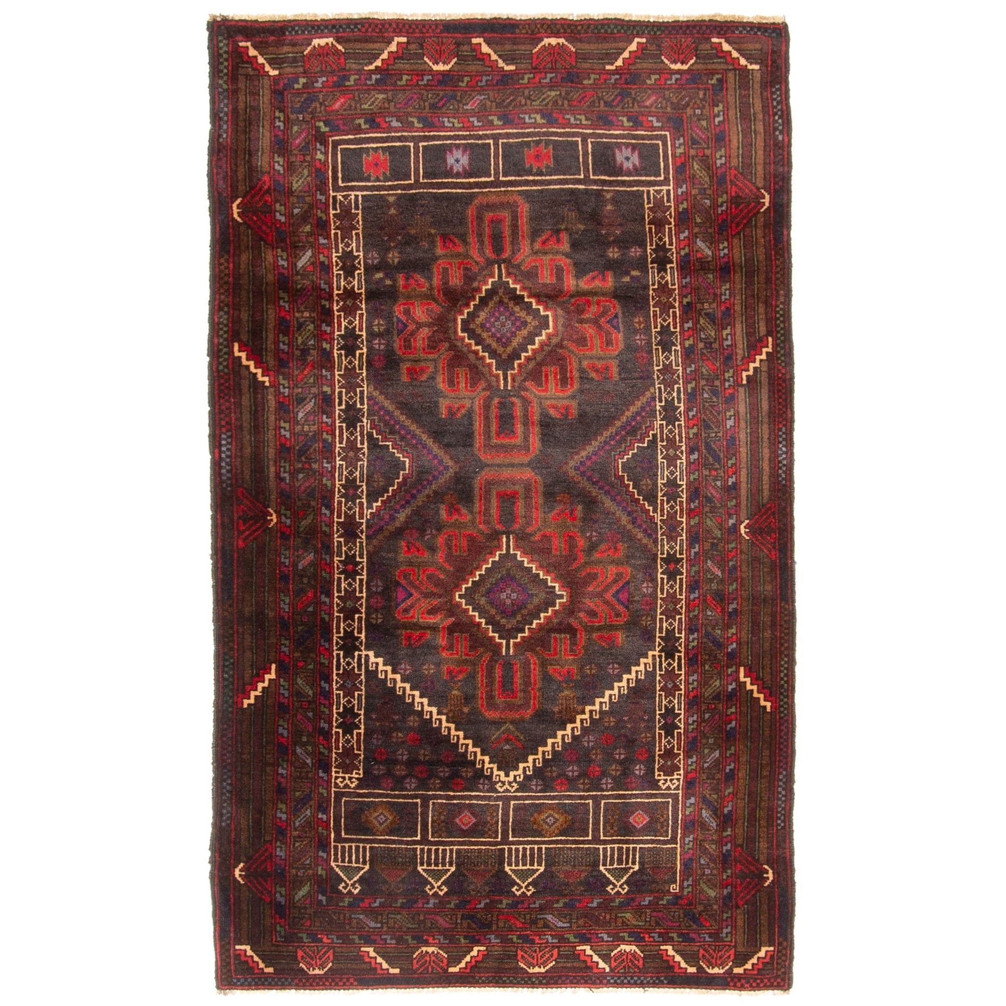 Ecarpetgallery Hand Knotted Teimani Black Wool Rug 31 X 54