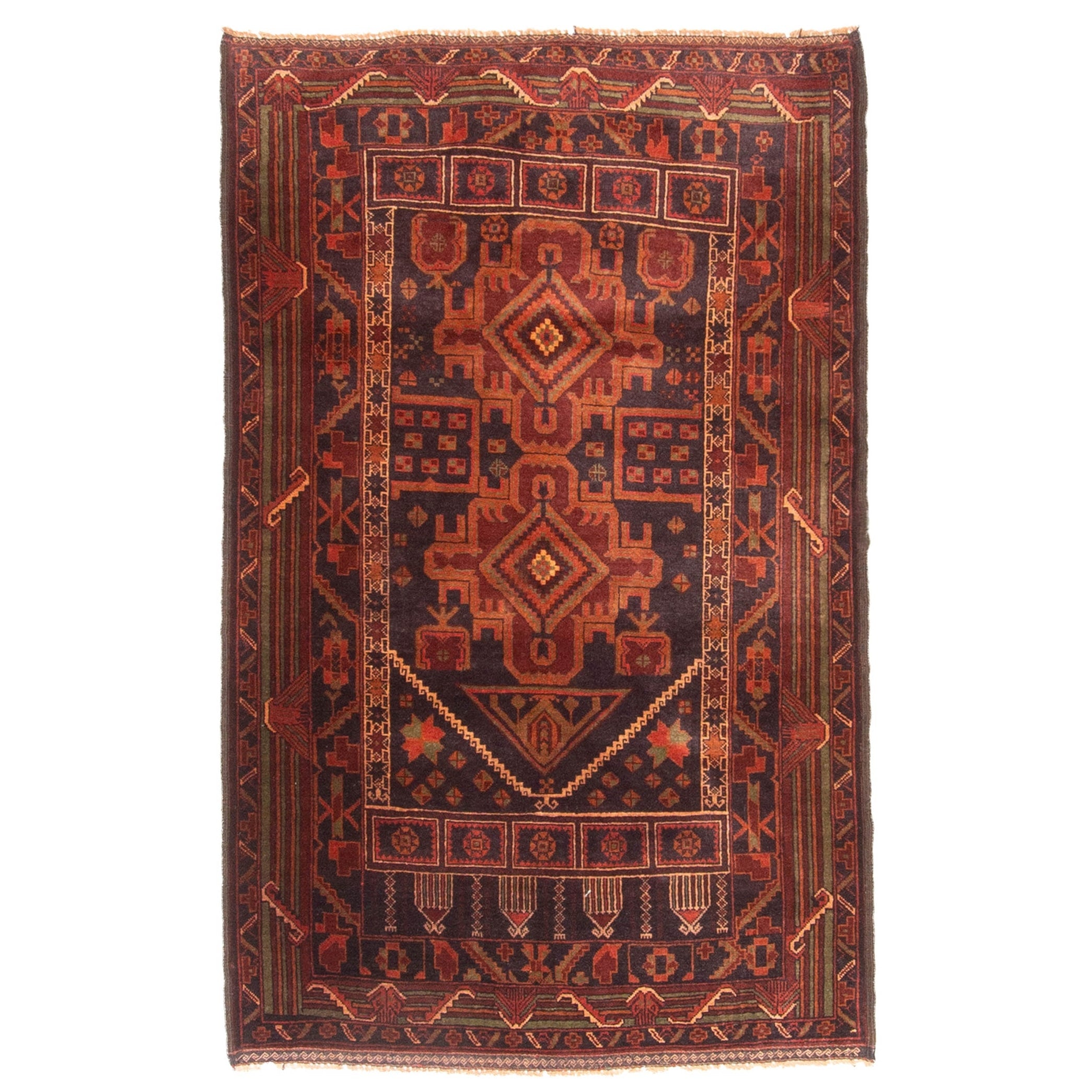 Ecarpetgallery Hand Knotted Teimani Black Wool Rug 211 X 49