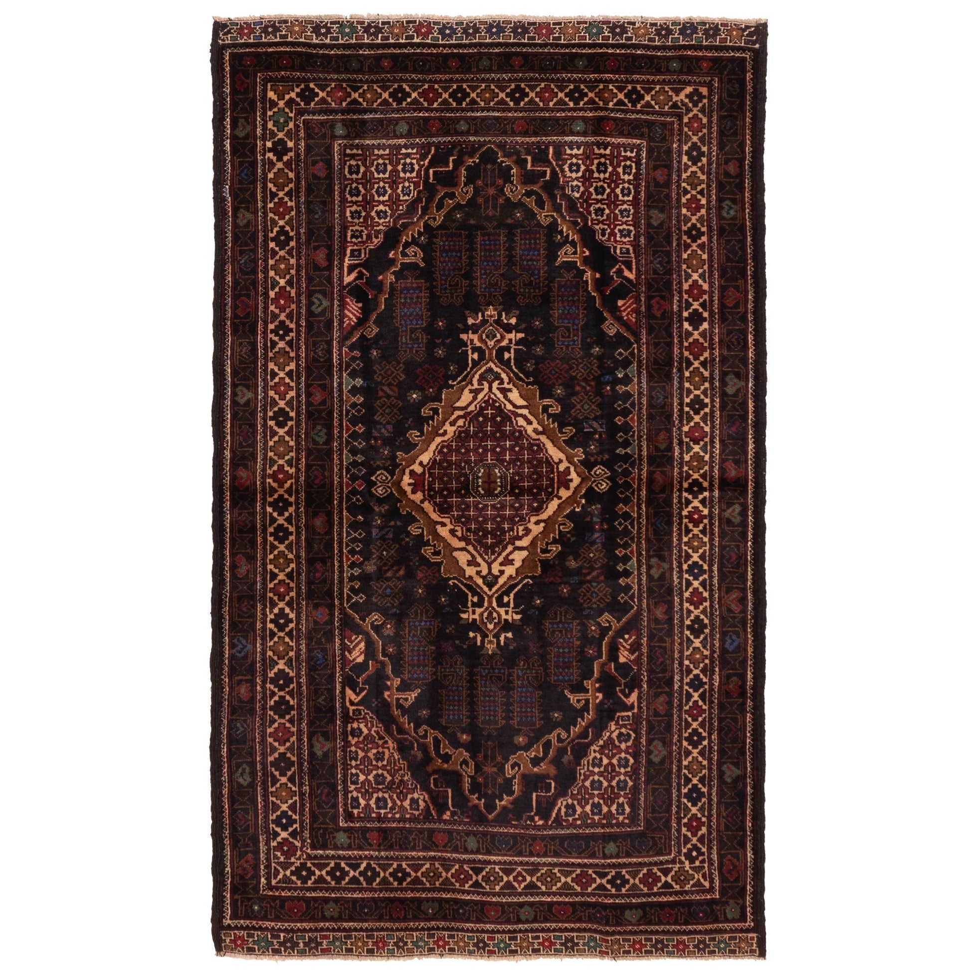 Ecarpetgallery Hand Knotted Teimani Black Wool Rug 40 X 611