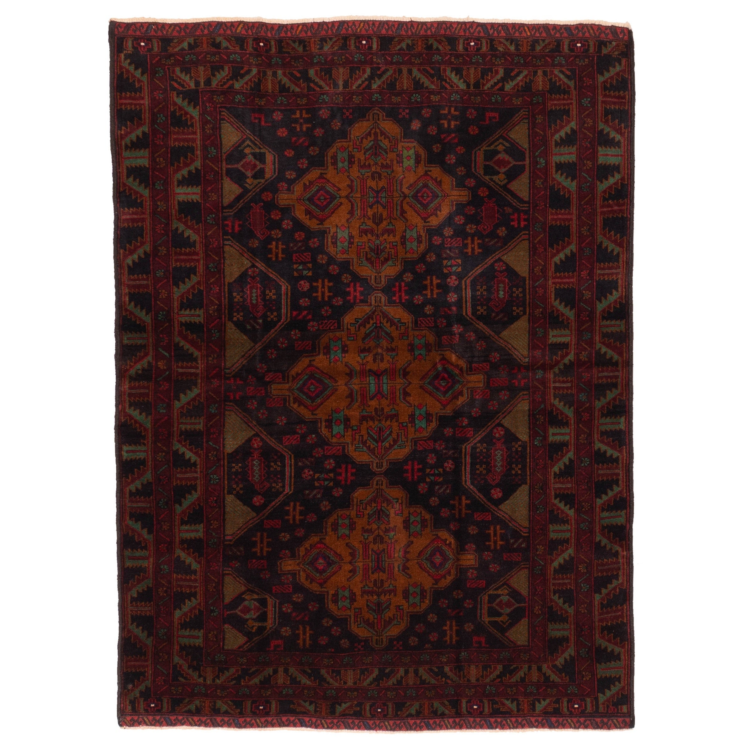 Ecarpetgallery Hand Knotted Teimani Black Wool Rug 46 X 62