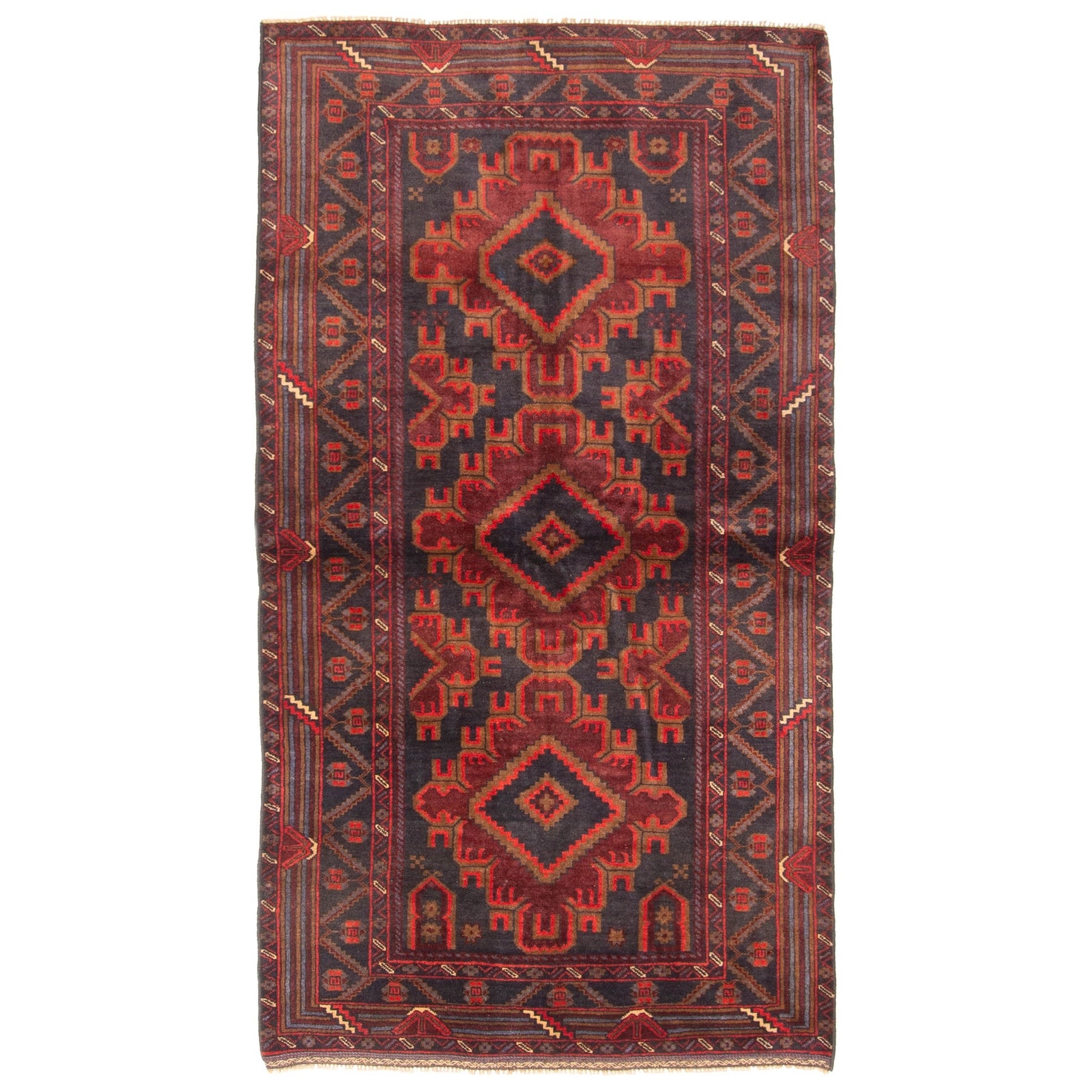 Ecarpetgallery Hand Knotted Teimani Black Wool Rug 35 X 63
