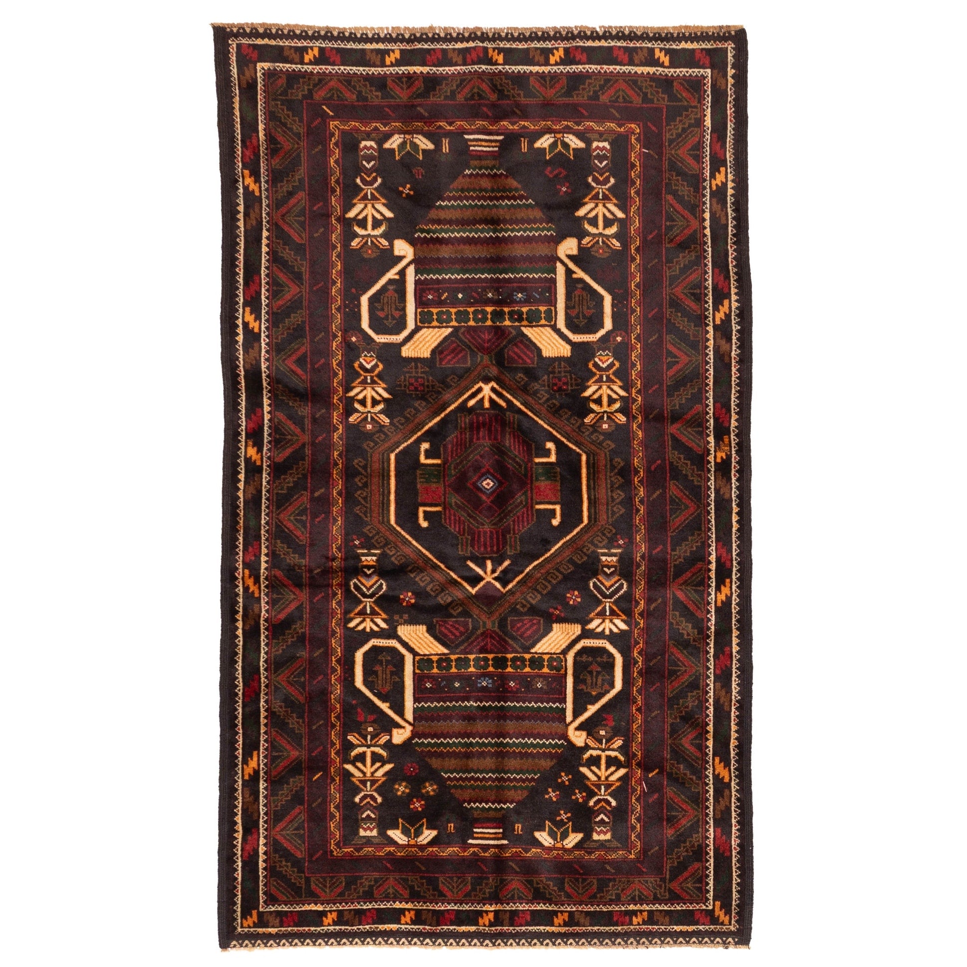 Ecarpetgallery Hand Knotted Teimani Black Wool Rug 310 X 67