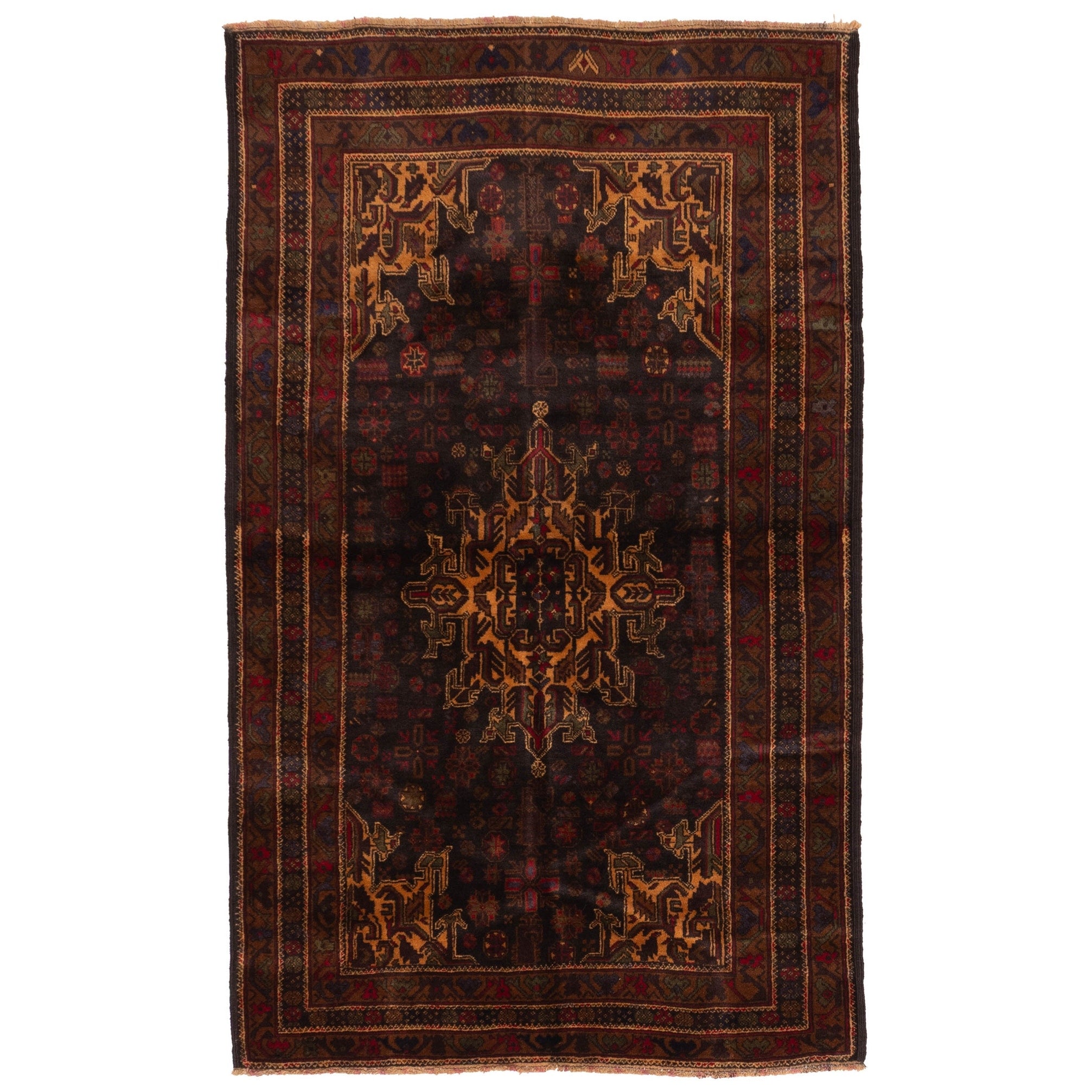 Ecarpetgallery Hand Knotted Teimani Black Wool Rug 40 X 67