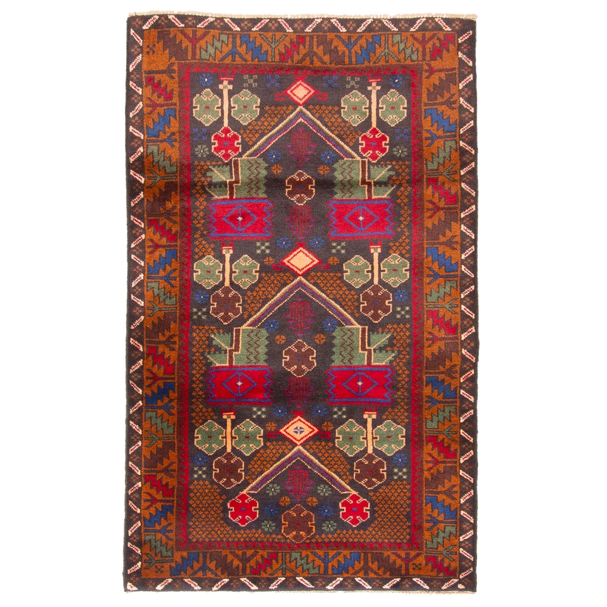 Ecarpetgallery Hand Knotted Teimani Black Wool Rug 211 X 50