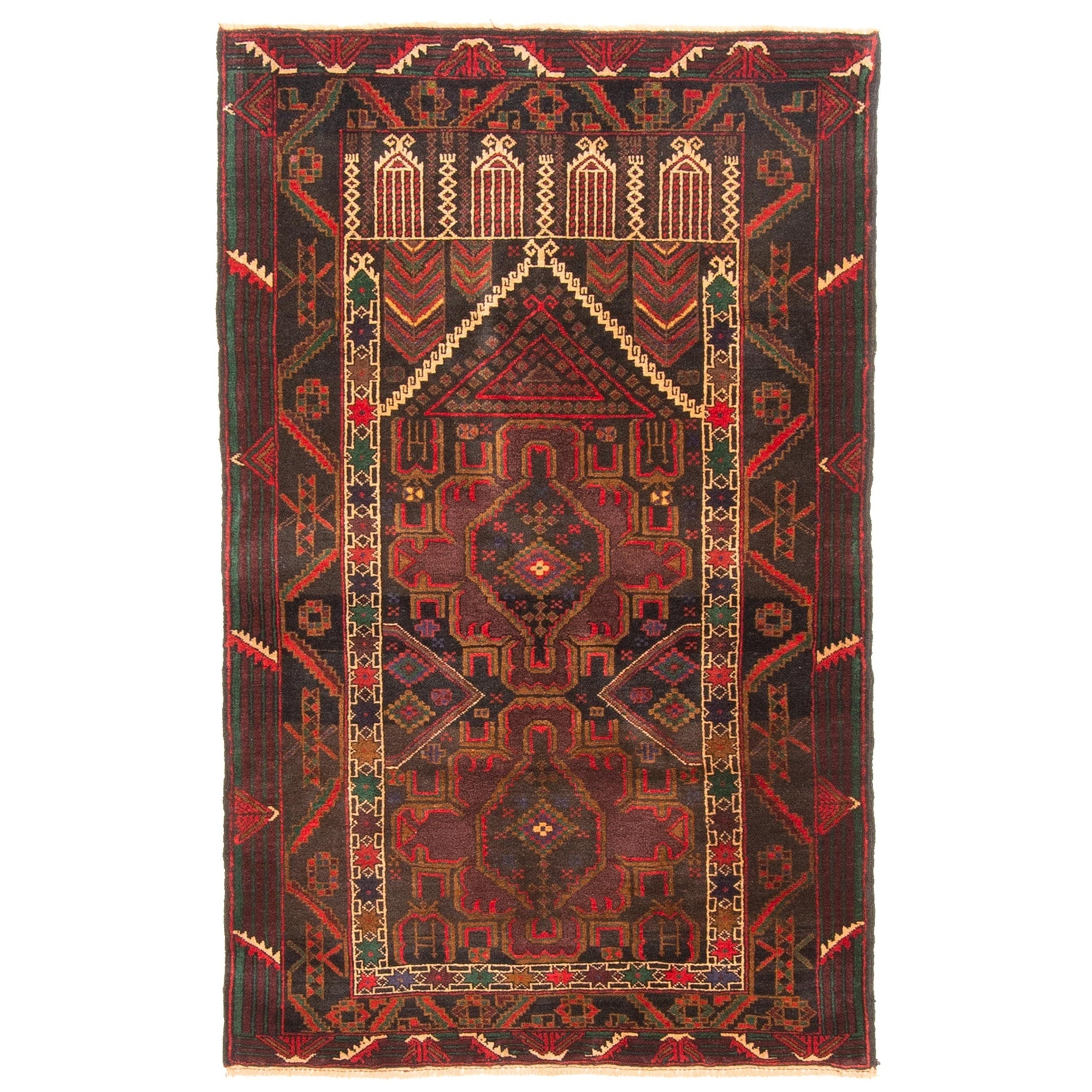 Ecarpetgallery Hand Knotted Teimani Black Wool Rug 211 X 48
