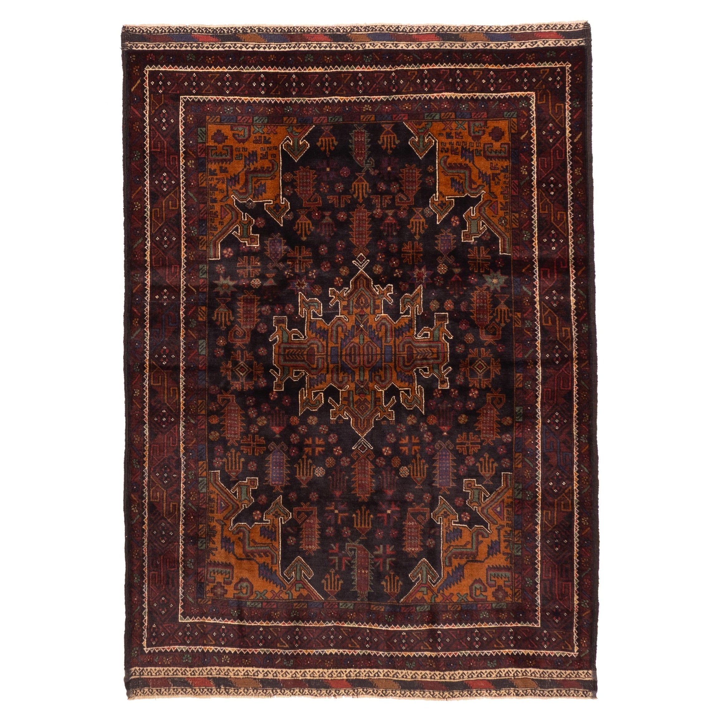 Ecarpetgallery Hand Knotted Teimani Black Wool Rug 45 X 62