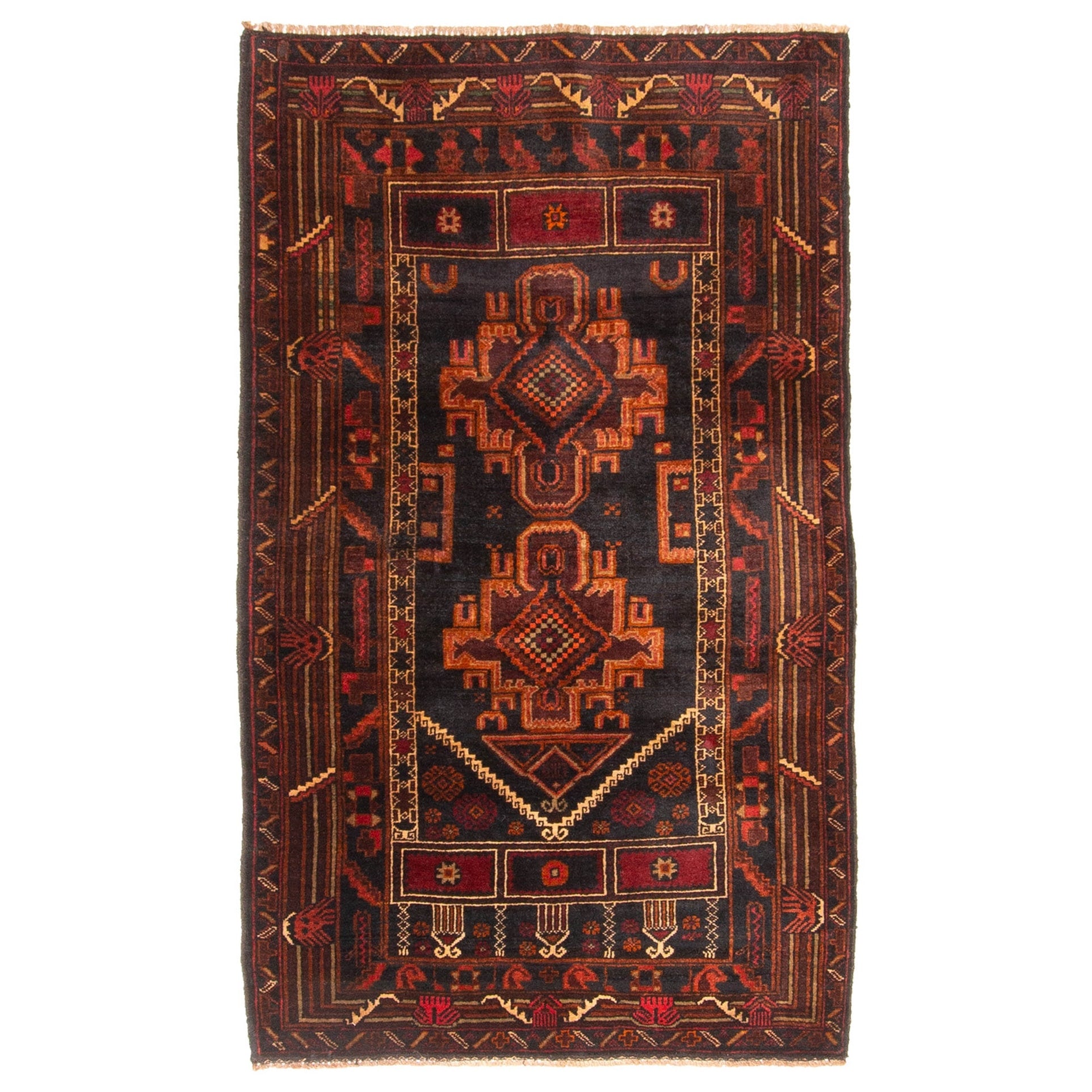 Ecarpetgallery Hand Knotted Teimani Black Wool Rug 211 X 410