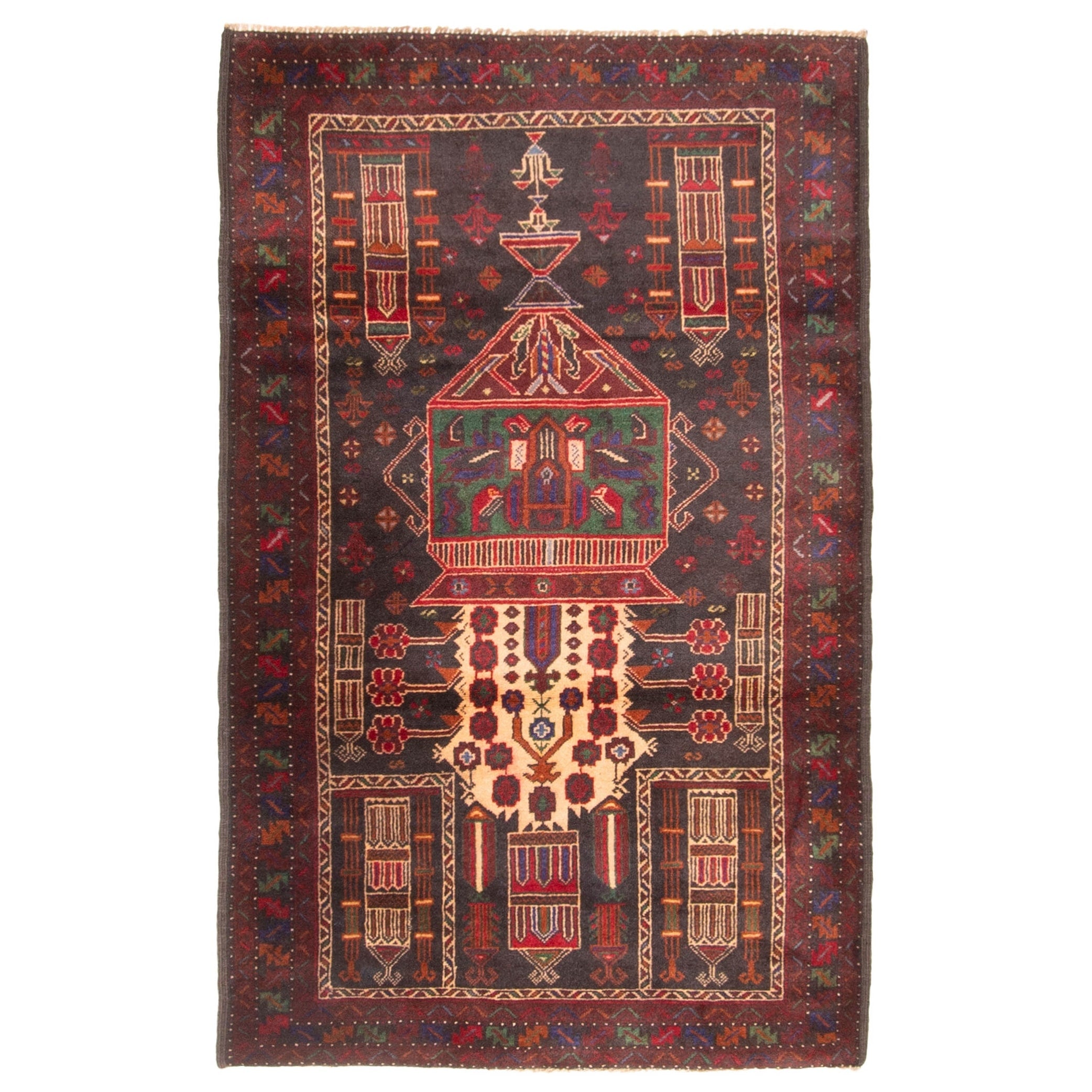 Ecarpetgallery Hand Knotted Teimani Black Wool Rug 211 X 49