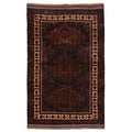 Ecarpetgallery Hand Knotted Teimani Black Brown Wool Rug 40 X 65
