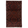 Ecarpetgallery Hand Knotted Teimani Black Dark Red Wool Rug 39 X 67