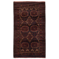 Ecarpetgallery Hand Knotted Teimani Black Dark Red Wool Rug 39 X 67