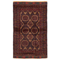 Ecarpetgallery Hand Knotted Teimani Black Dark Red Wool Rug 40 X 68