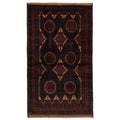 Ecarpetgallery Hand Knotted Teimani Black Dark Red Wool Rug 40 X 70