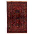 Ecarpetgallery Hand Knotted Teimani Black Orange Wool Rug 41 X 64