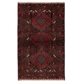 Ecarpetgallery Hand Knotted Teimani Black Red Wool Rug 44 X 72