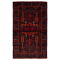 Ecarpetgallery Hand Knotted Teimani Black Red Wool Rug 310 X 66
