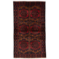Ecarpetgallery Hand Knotted Teimani Black Red Wool Rug 310 X 68