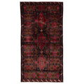 Ecarpetgallery Hand Knotted Teimani Black Red Wool Rug 37 X 68