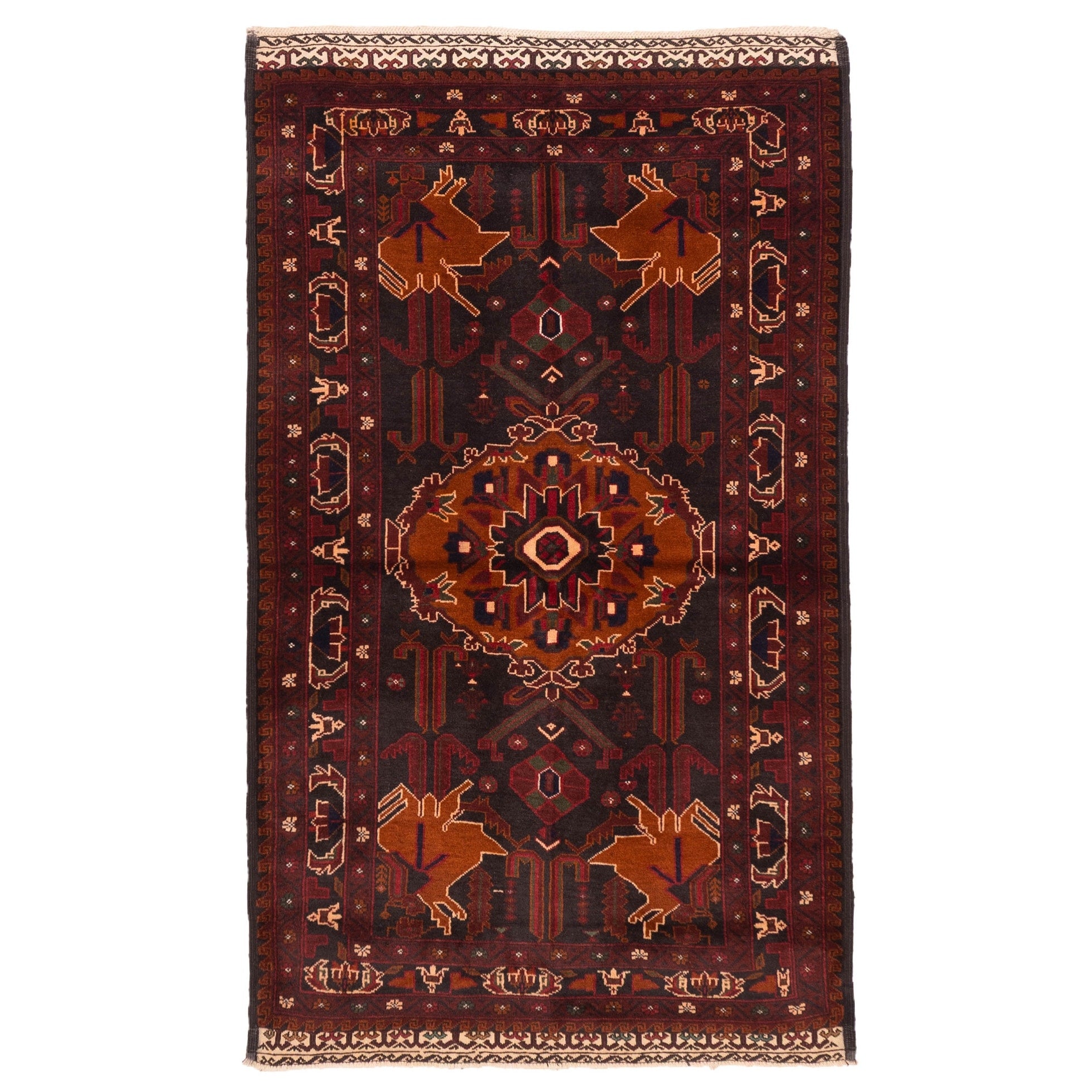 Ecarpetgallery Hand Knotted Teimani Black Red Wool Rug 310 X 65