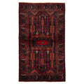 Ecarpetgallery Hand Knotted Teimani Black Red Wool Rug 41 X 71