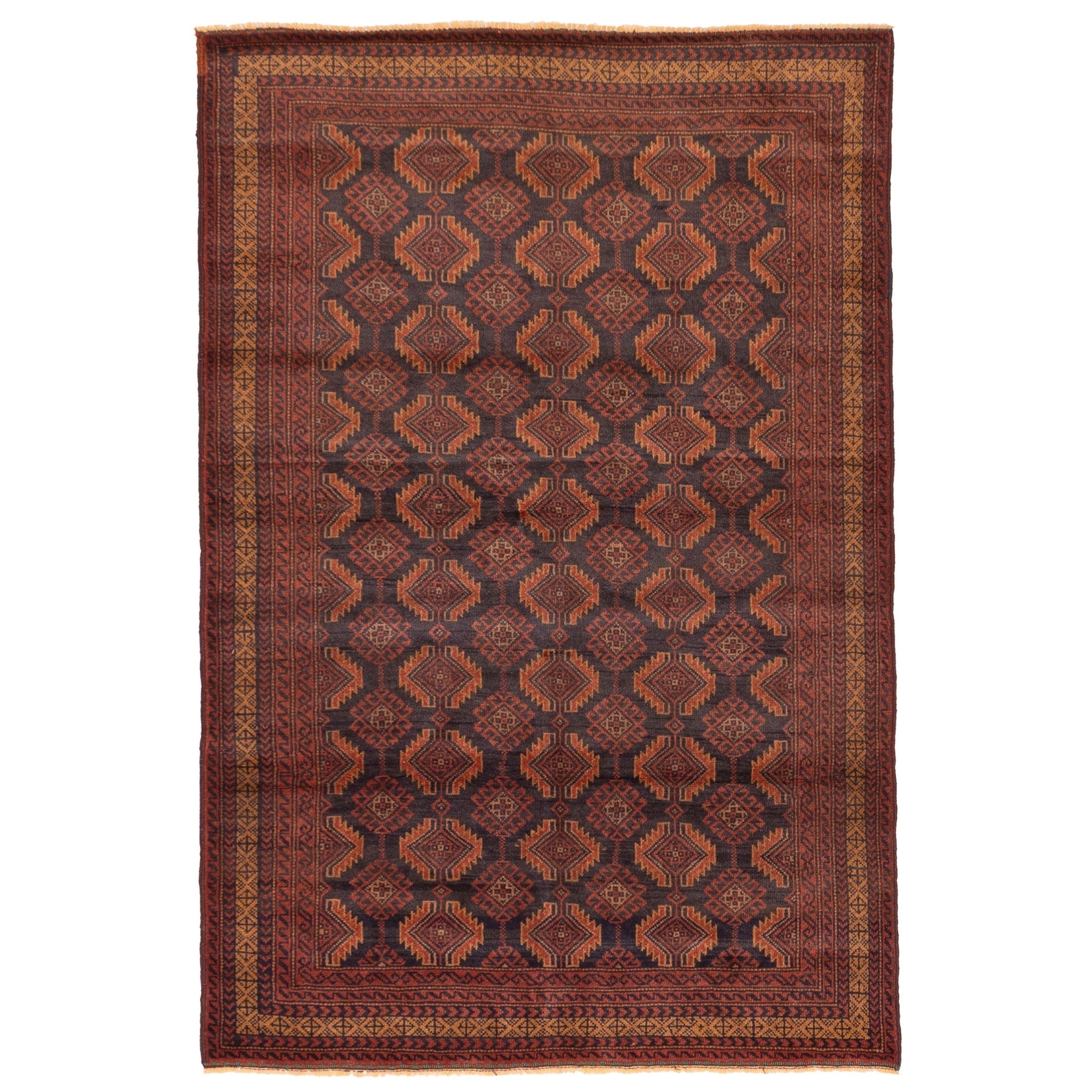 Ecarpetgallery Hand Knotted Teimani Black Red Wool Rug 311 X 510
