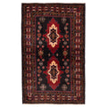 Ecarpetgallery Hand Knotted Teimani Black Red Wool Rug 42 X 68