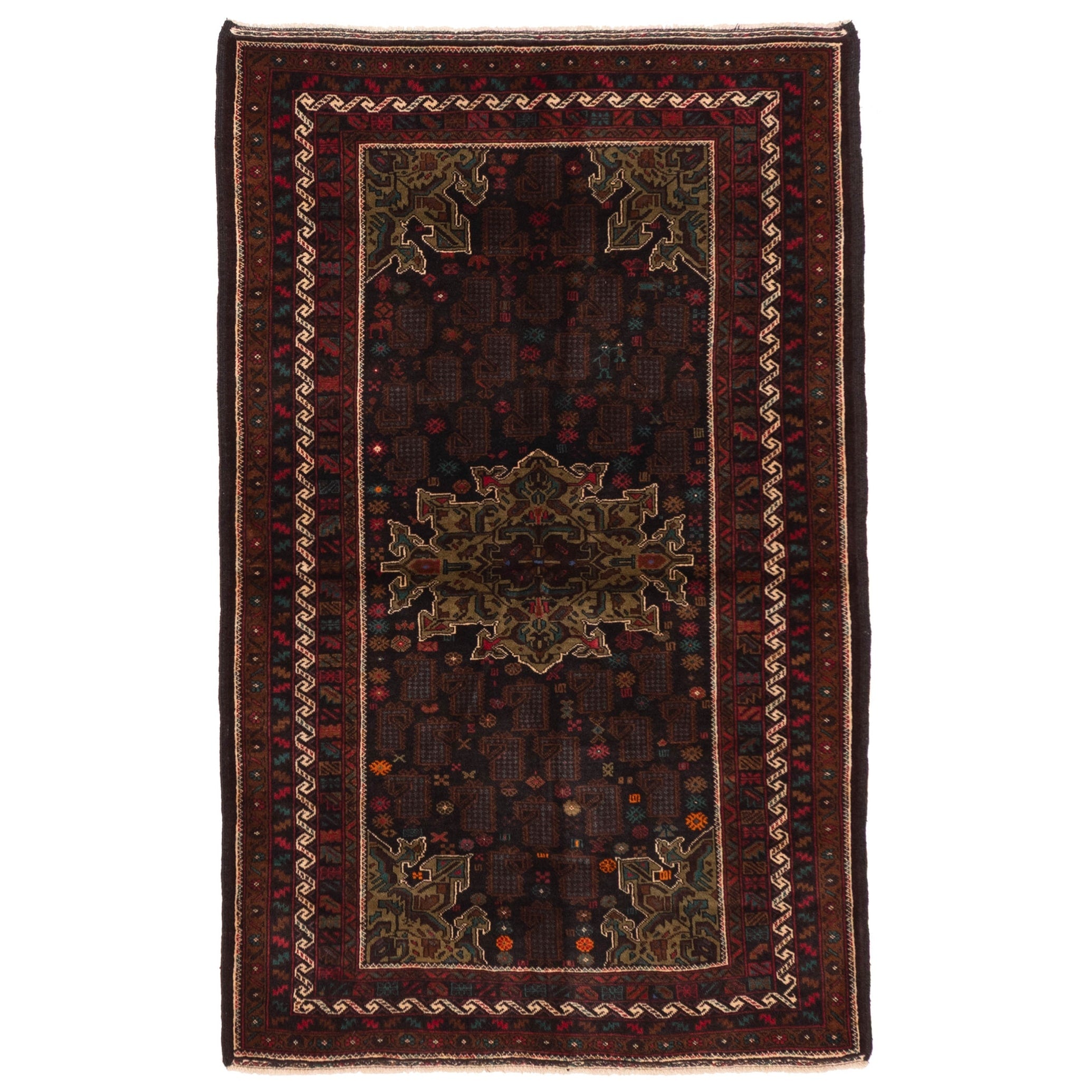 Ecarpetgallery Hand Knotted Teimani Black Sage Wool Rug 310 X 64