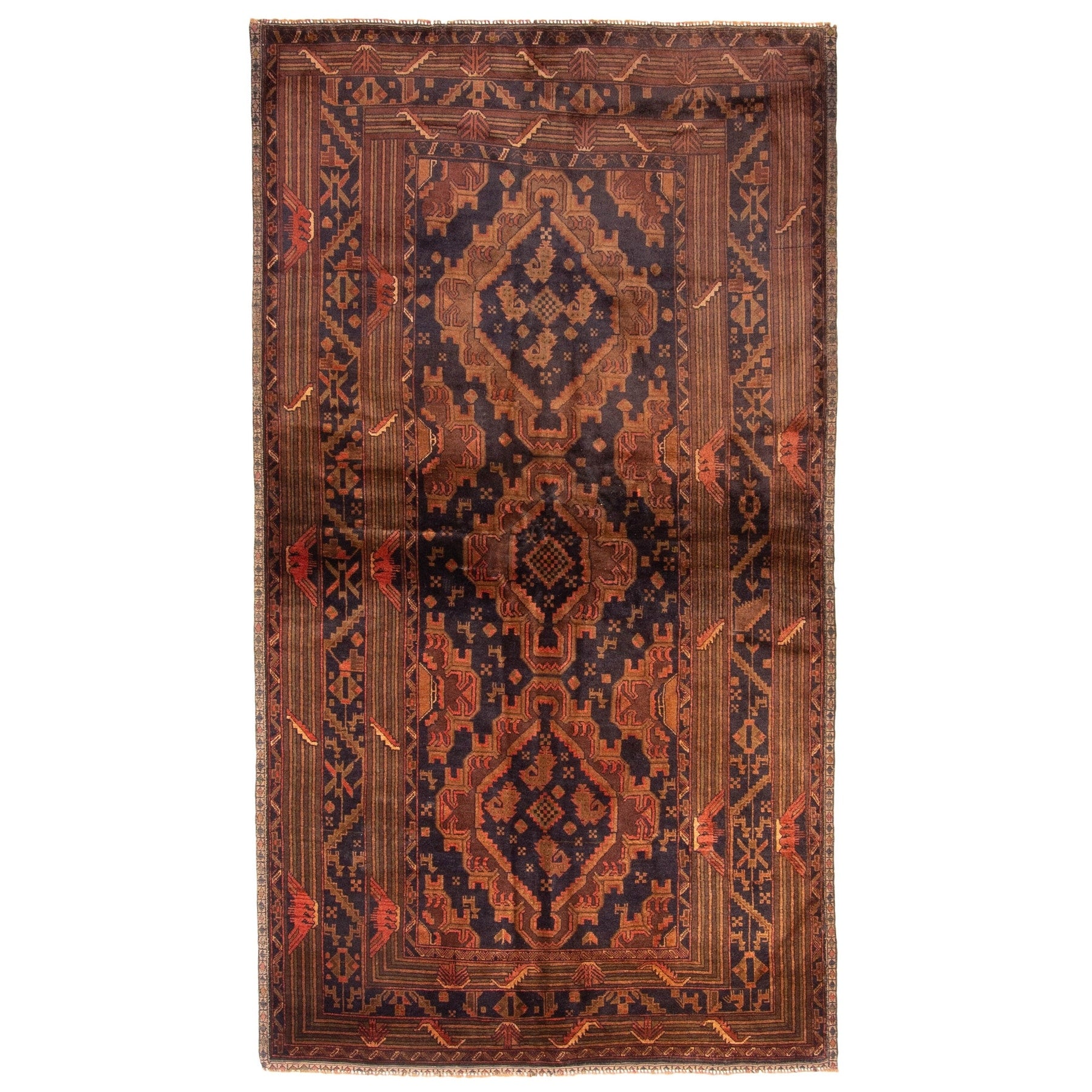 Ecarpetgallery Hand Knotted Teimani Brown Wool Rug 35 X 68