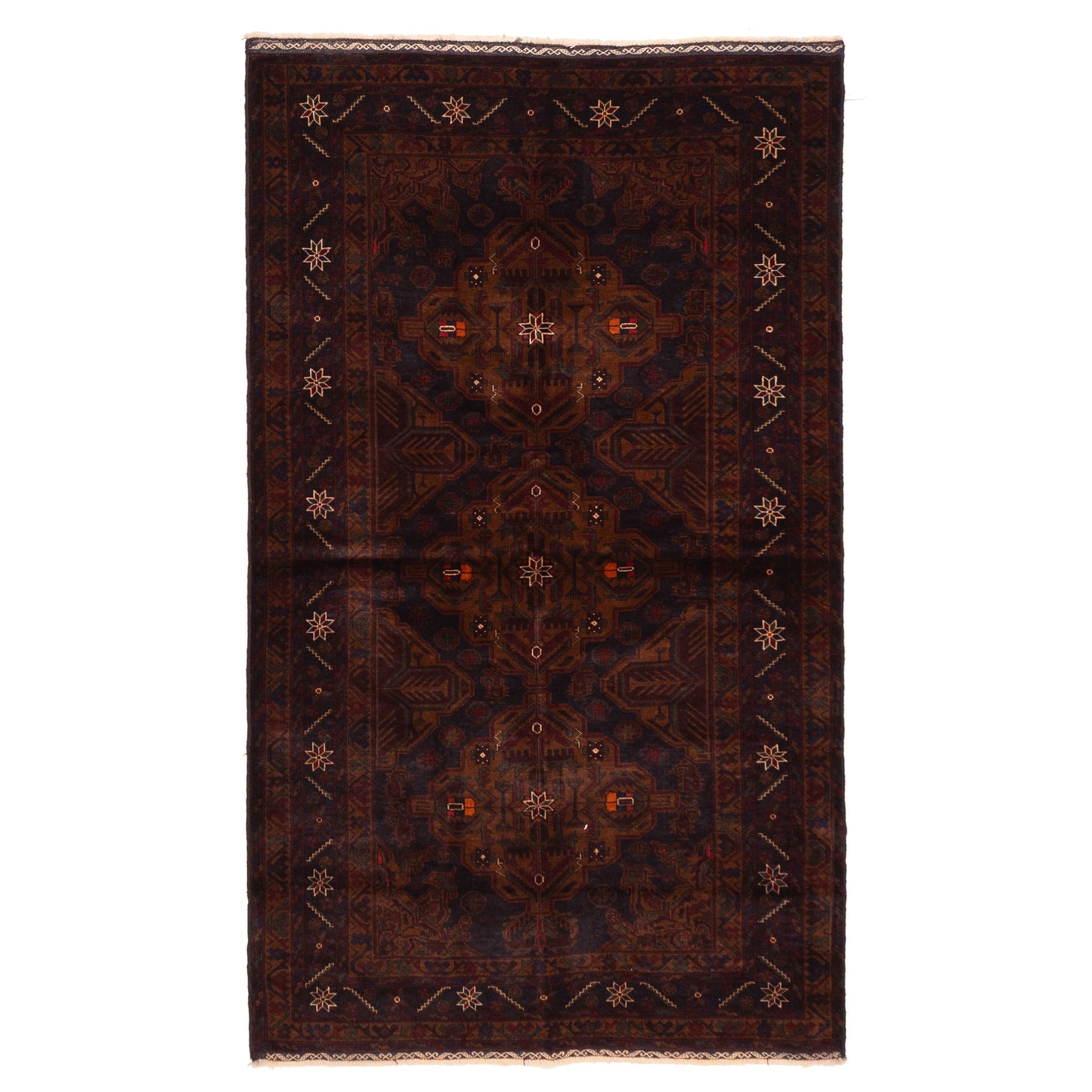 Ecarpetgallery Hand Knotted Teimani Brown Wool Rug 39 X 66