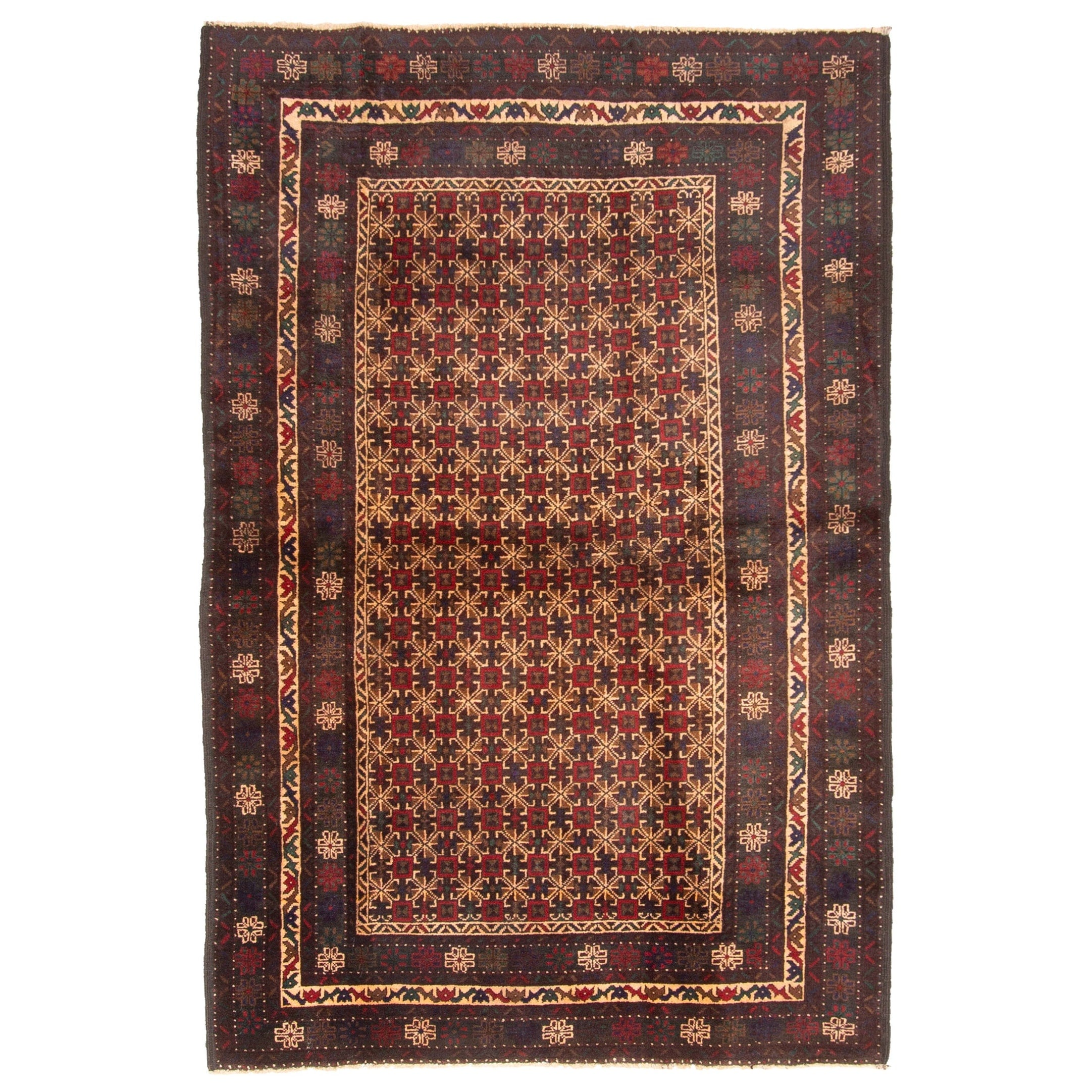 Ecarpetgallery Hand Knotted Teimani Brown Wool Rug 41 X 63