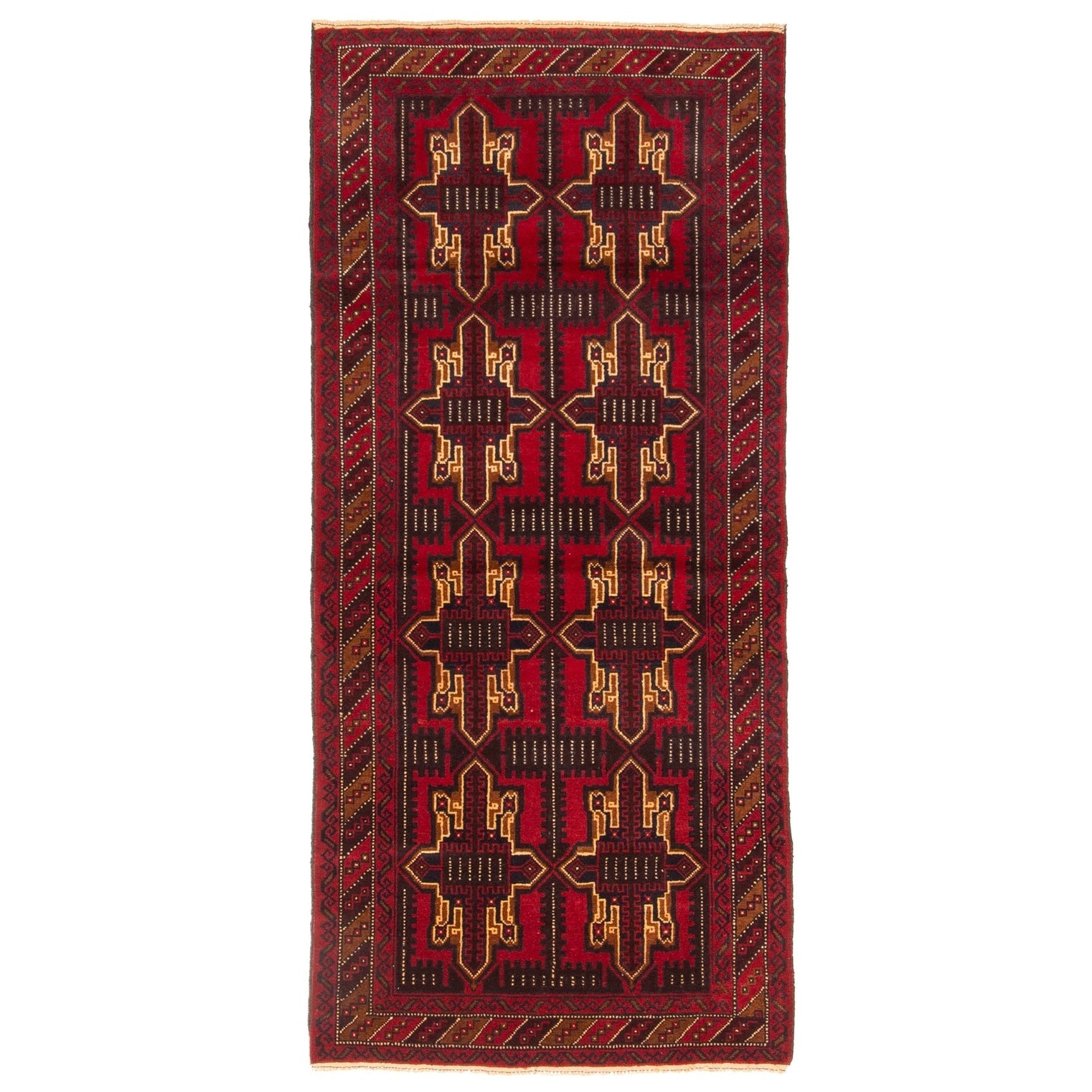 Ecarpetgallery Hand Knotted Teimani Brown Wool Rug 210 X 63