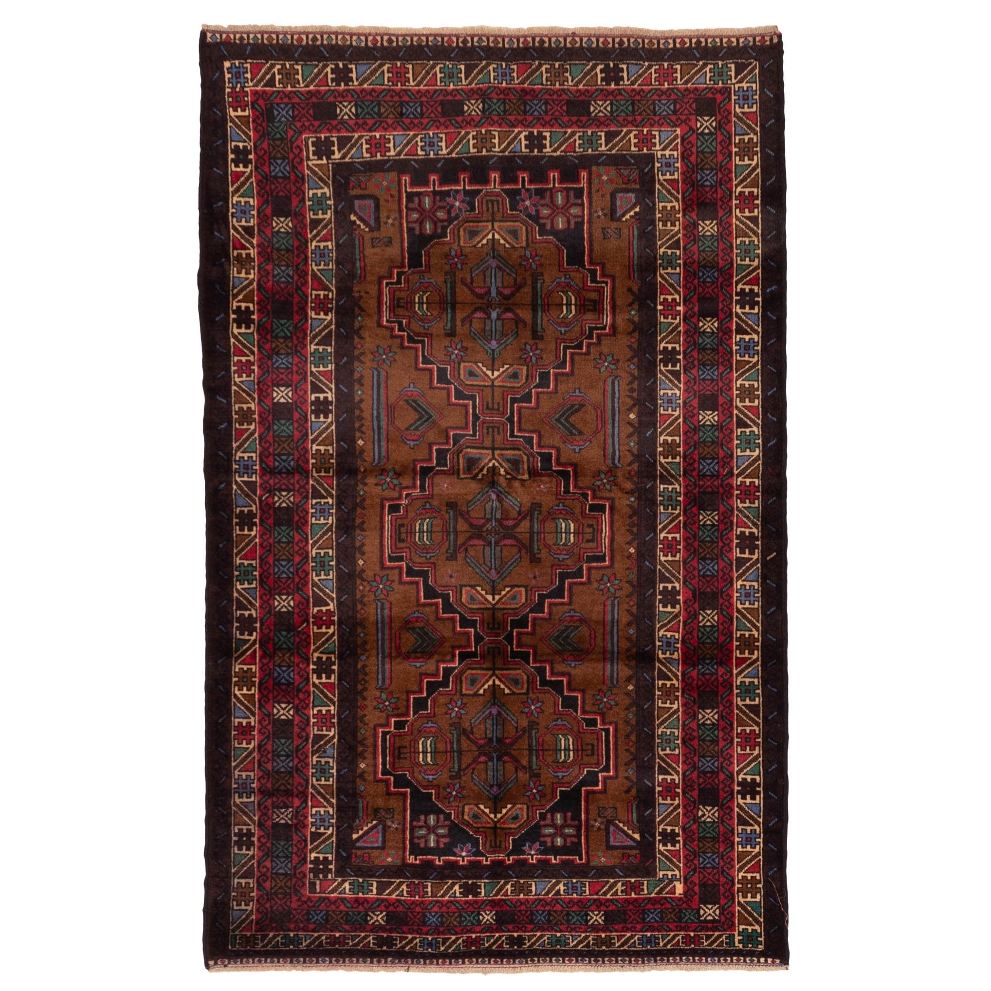 Ecarpetgallery Hand Knotted Teimani Brown Wool Rug 39 X 60