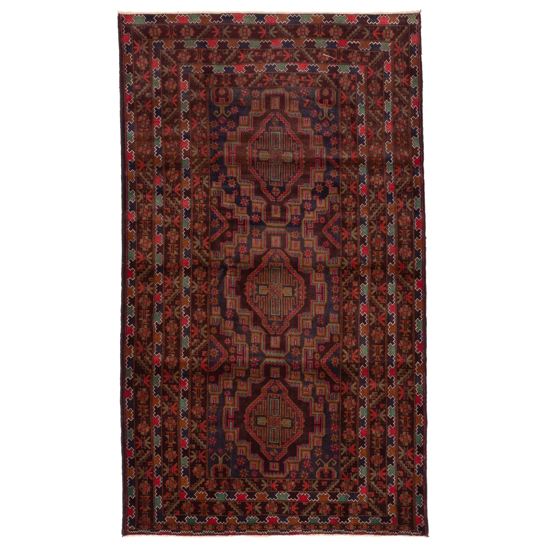Ecarpetgallery Hand Knotted Teimani Brown Wool Rug 41 X 73