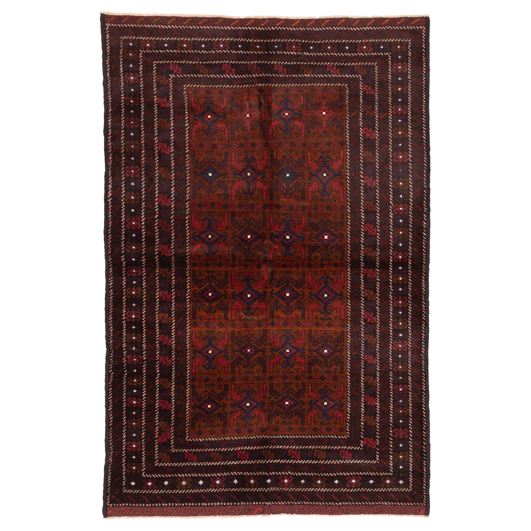 Ecarpetgallery Hand Knotted Teimani Brown Wool Rug 40 X 63