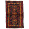 Ecarpetgallery Hand Knotted Teimani Brown Dark Navy Wool Rug 41 X 64