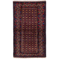 Ecarpetgallery Hand Knotted Teimani Brown Red Wool Rug 39 X 69