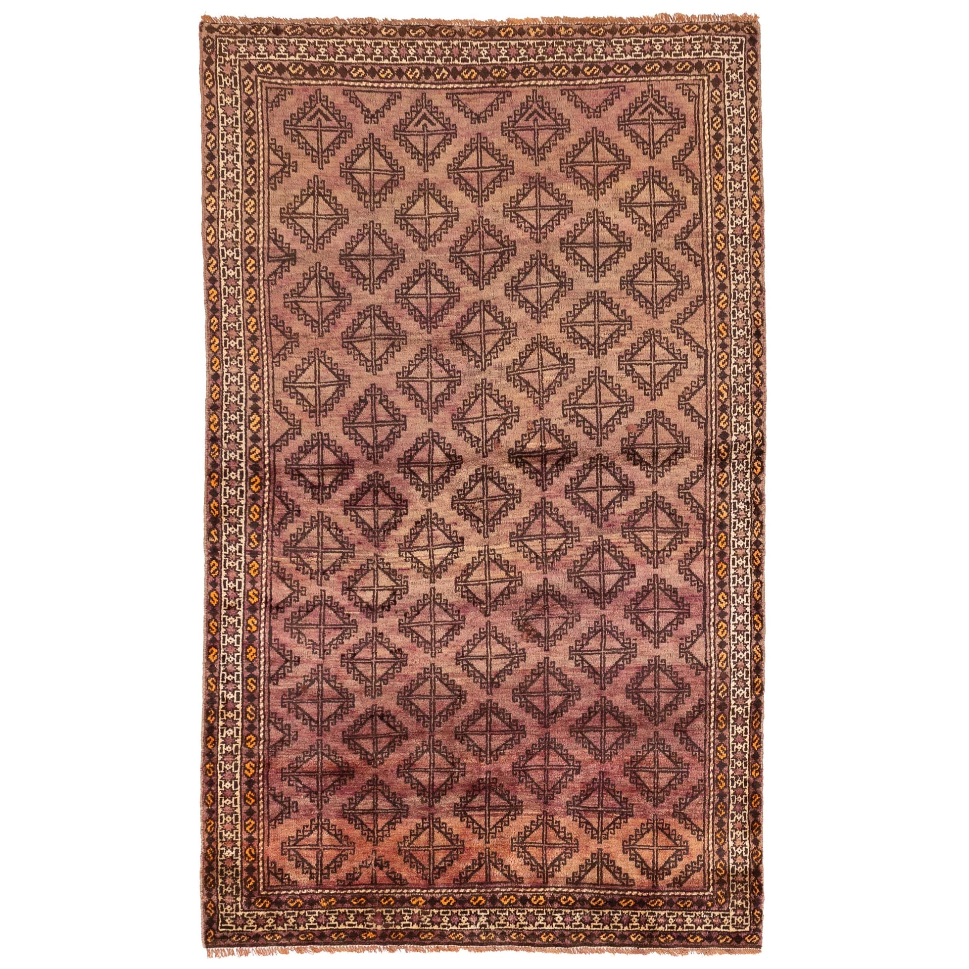 Ecarpetgallery Hand Knotted Teimani Copper Pink Wool Rug 43 X 71