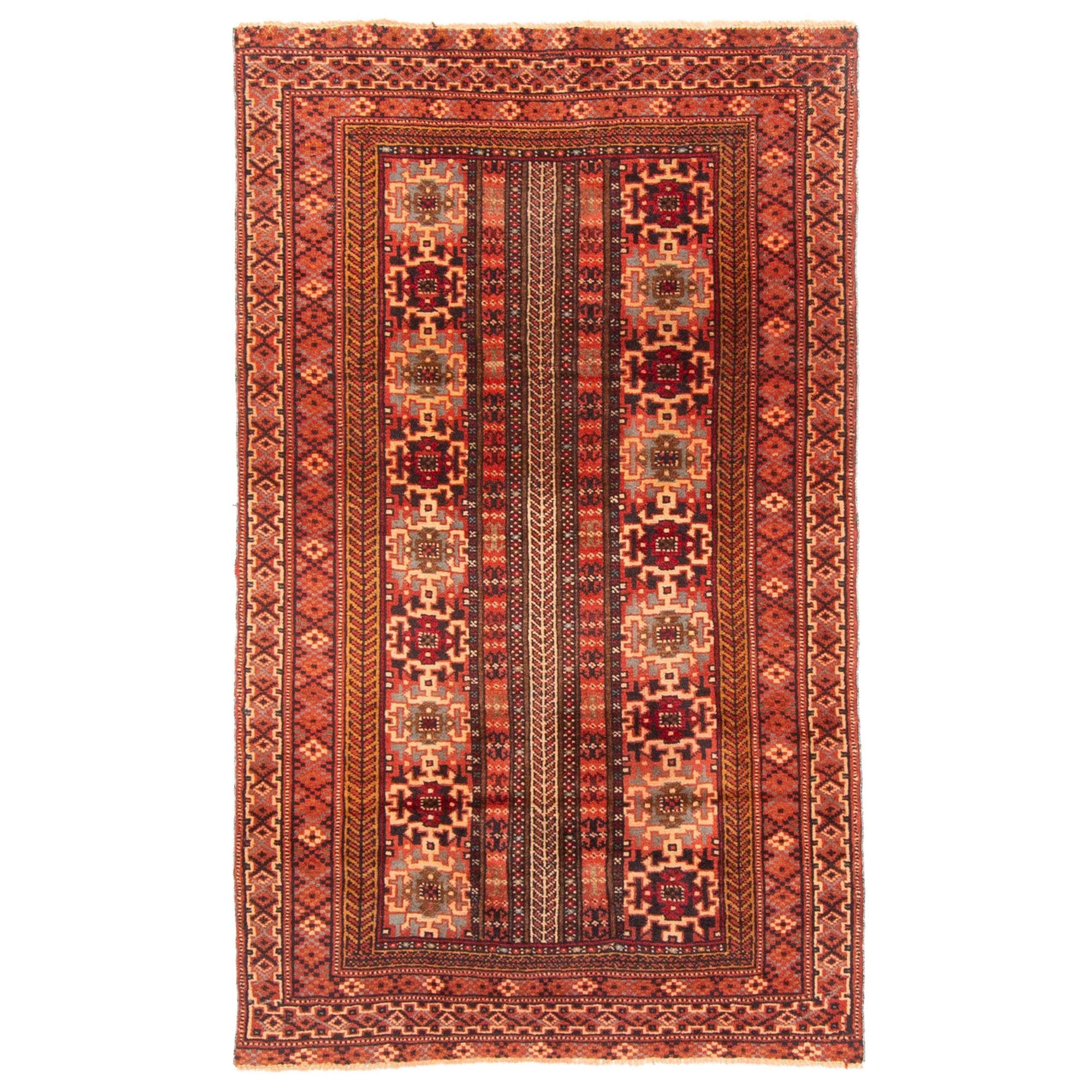 Ecarpetgallery Hand Knotted Teimani Copper Red Wool Rug 29 X 46