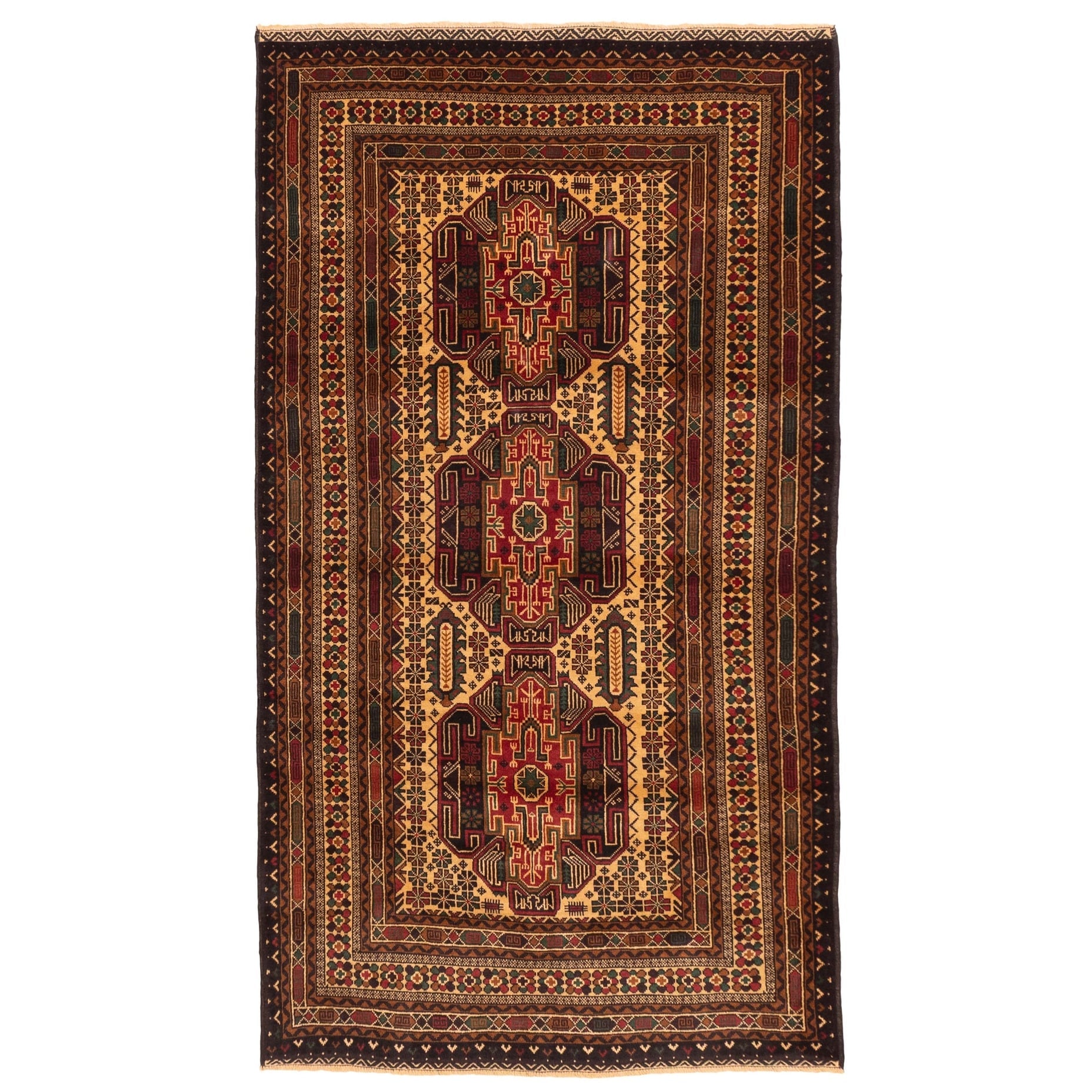 Ecarpetgallery Hand Knotted Teimani Cream Wool Rug 38 X 610