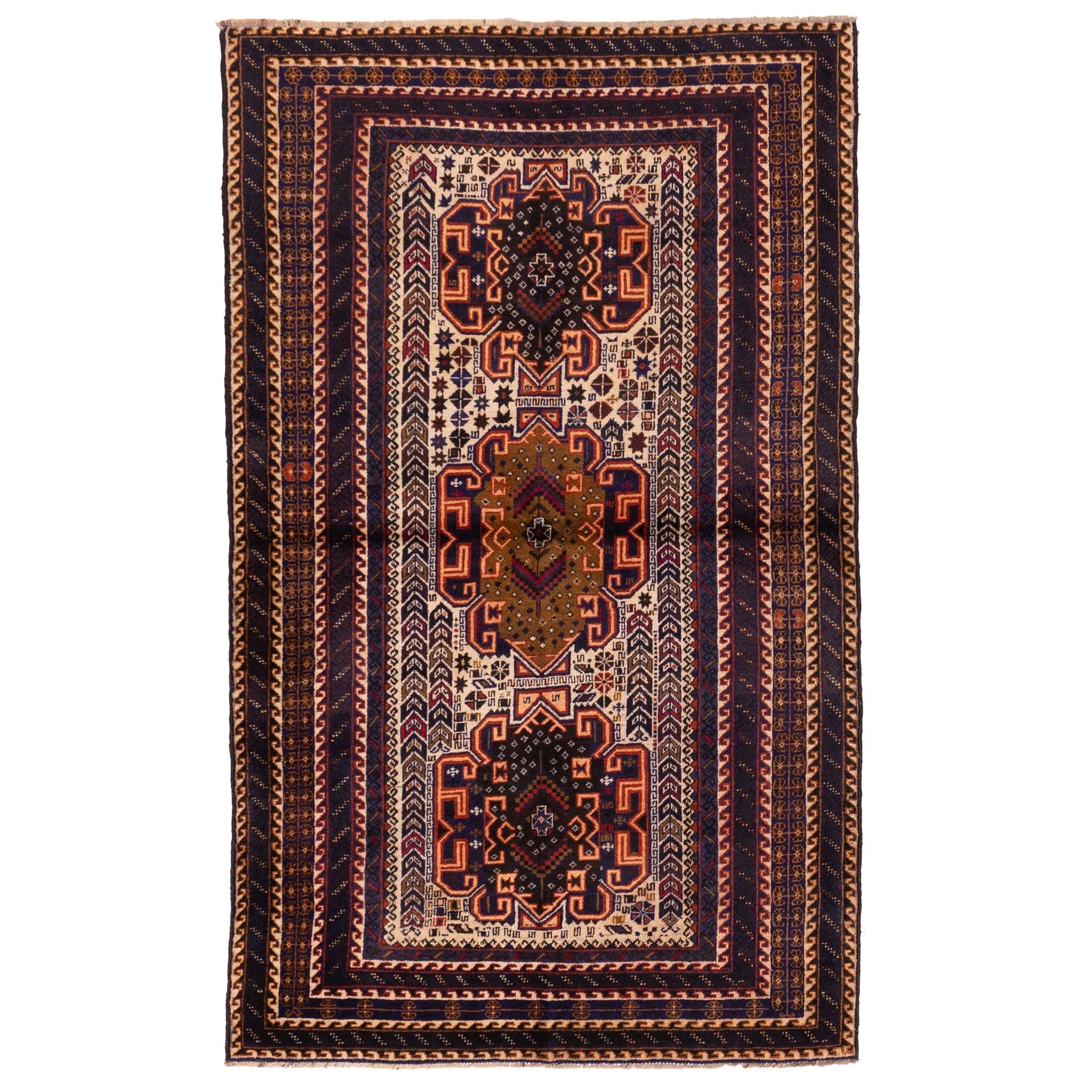 Ecarpetgallery Hand Knotted Teimani Cream Wool Rug 310 X 64