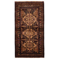 Ecarpetgallery Hand Knotted Teimani Cream Dark Brown Wool Rug 39 X 73