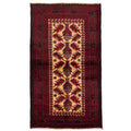 Ecarpetgallery Hand Knotted Teimani Cream Red Wool Rug 40 X 71