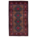 Ecarpetgallery Hand Knotted Teimani Cream Red Wool Rug 37 X 66