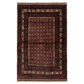 Ecarpetgallery Hand Knotted Teimani Cream Red Wool Rug 43 X 63
