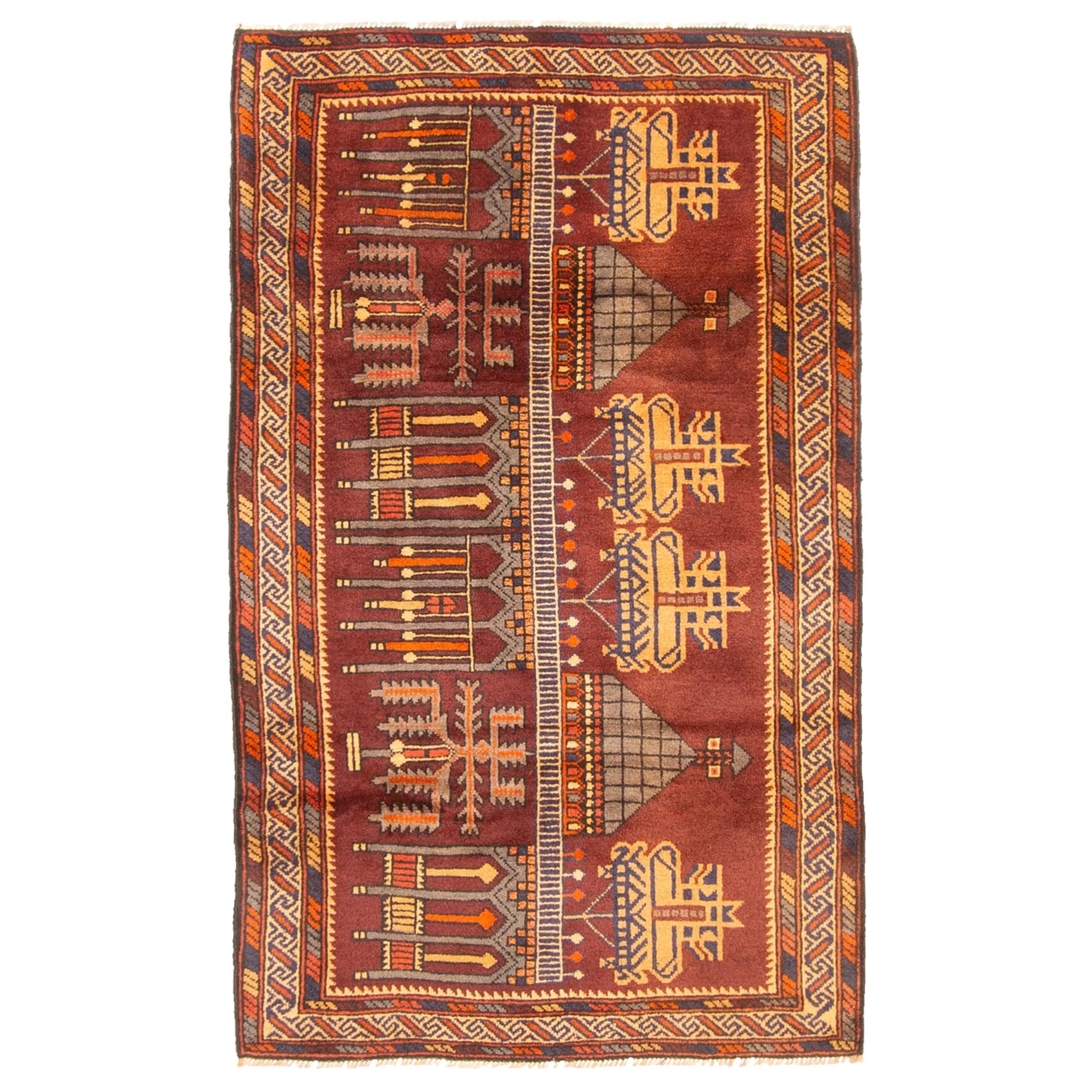 Ecarpetgallery Hand Knotted Teimani Dark Brown Wool Rug 211 X 48