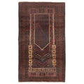 Ecarpetgallery Hand Knotted Teimani Dark Brown Wool Rug 31 X 53
