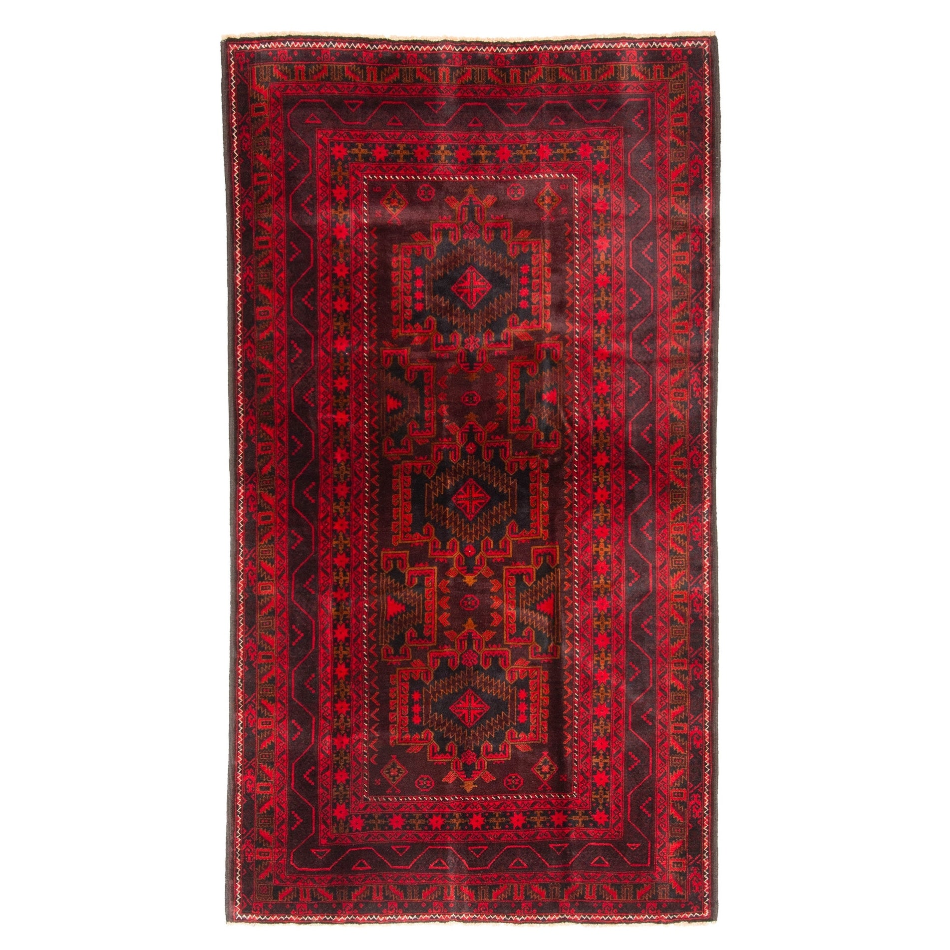 Ecarpetgallery Hand Knotted Teimani Dark Brown Wool Rug 42 X 77