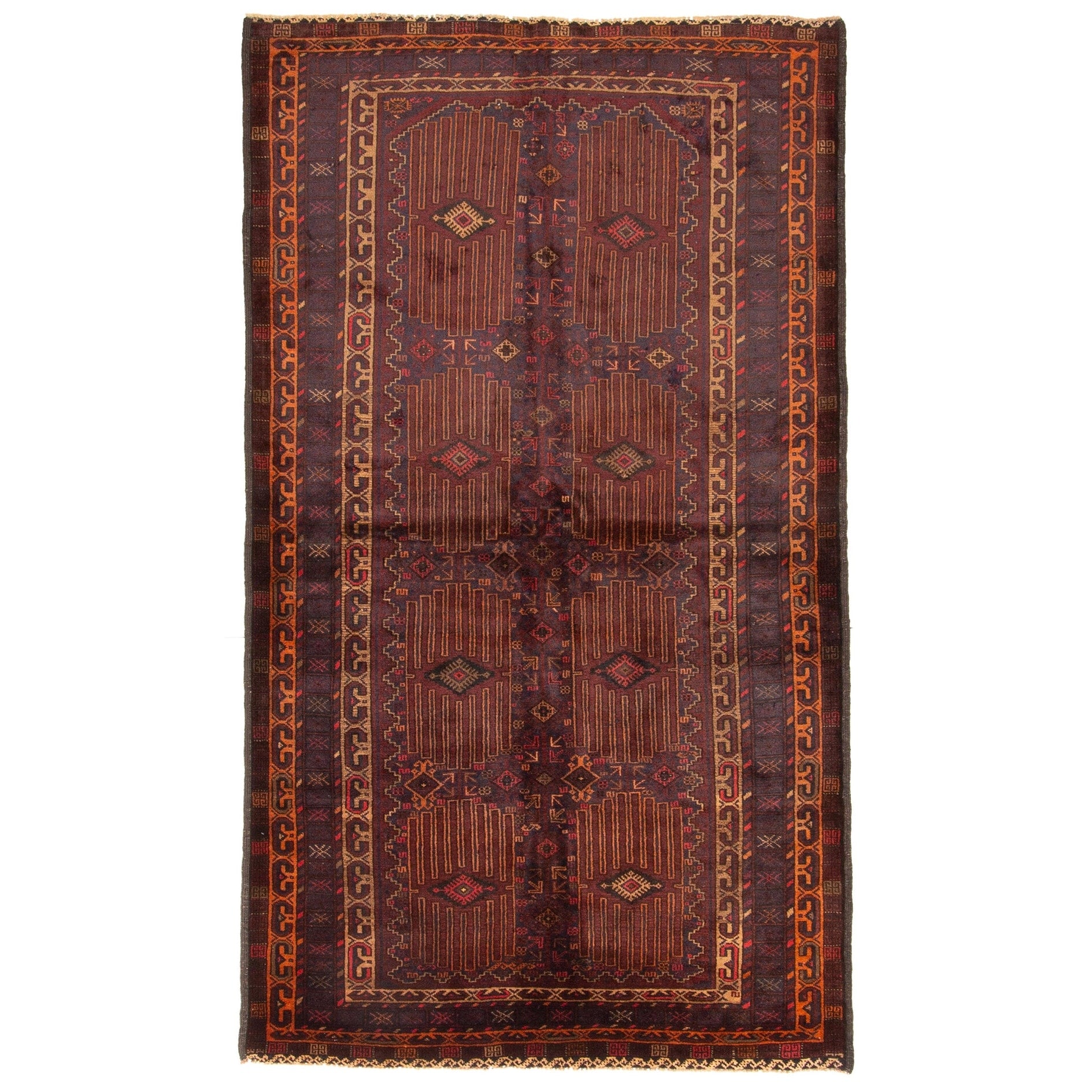 Ecarpetgallery Hand Knotted Teimani Dark Brown Wool Rug 310 X 69